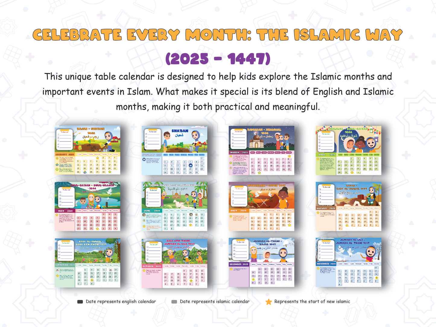KIDS TABLE CALENDAR