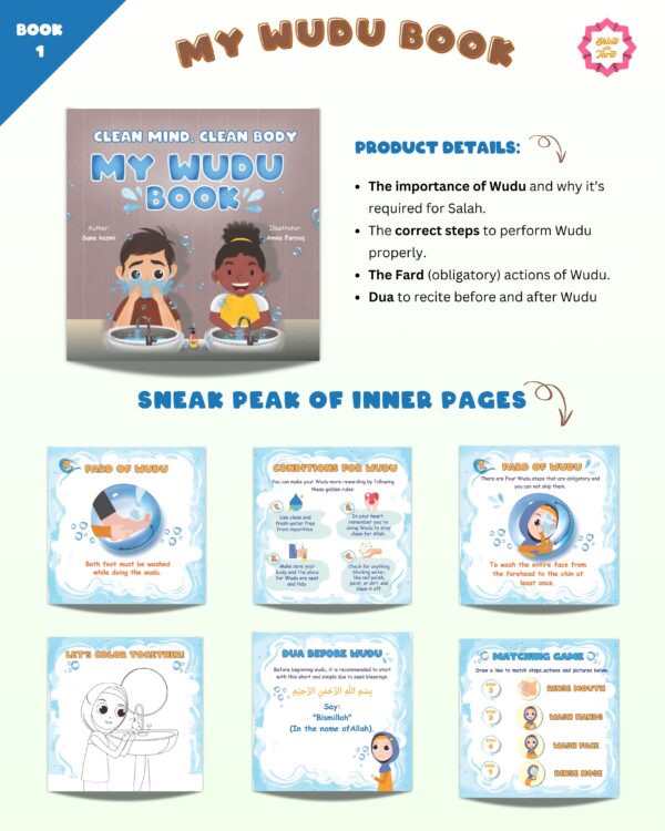 MY WUDU BOOK- A Complete Guide to Understand Wudu step by step!
